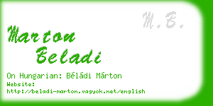 marton beladi business card